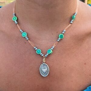 Reversible Sacred Heart Pendant Necklace